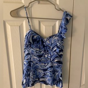 Lilly Pulitzer Ruffle Shoulder Top
